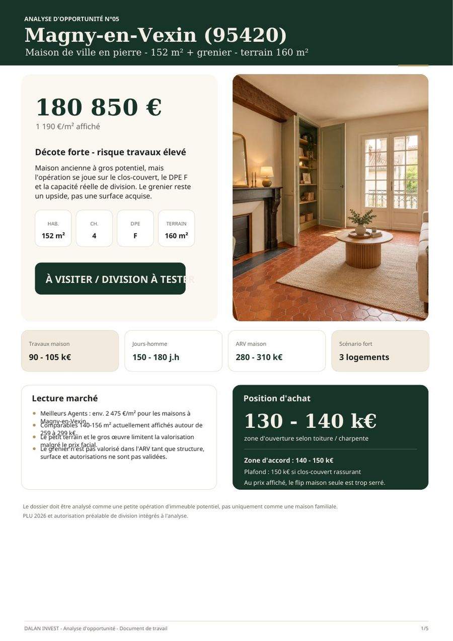 Fiche d'analyse — Magny-en-Vexin, maison de ville